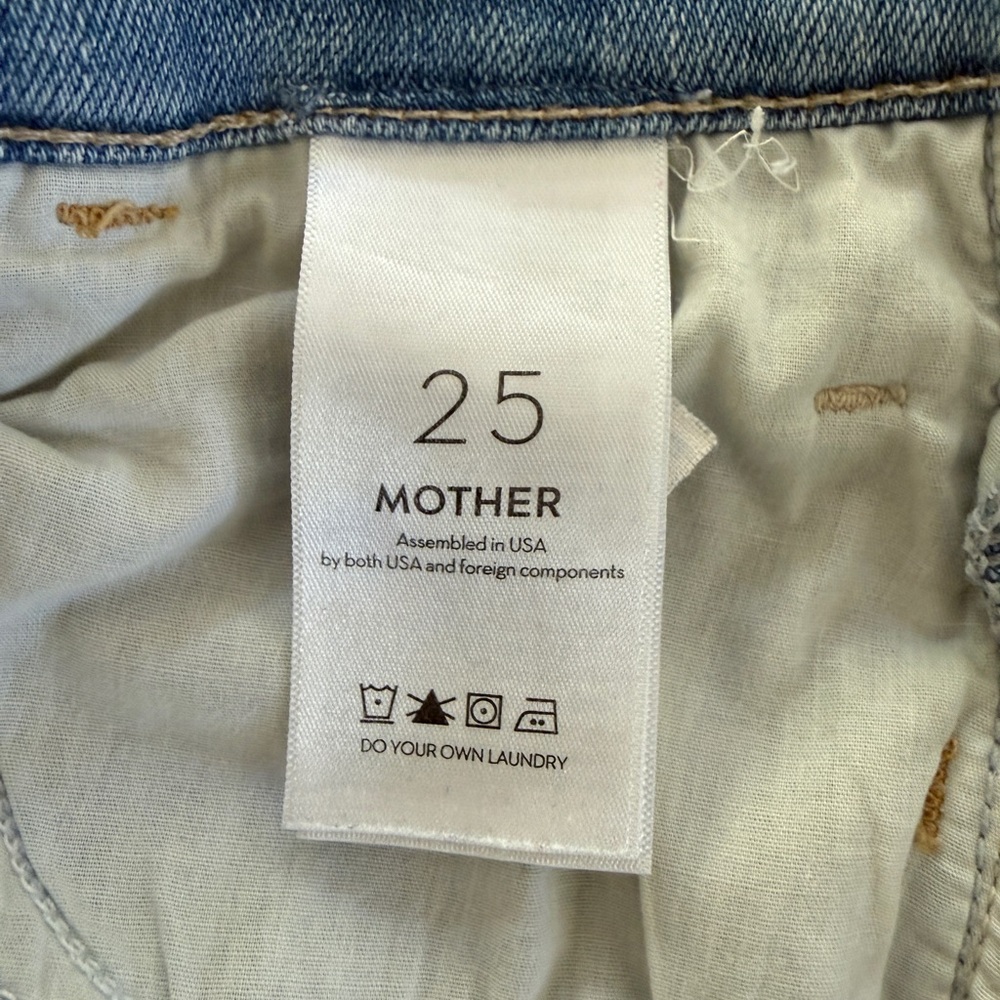 MOTHER The Hustler Ankle Chew Light Blue Distressed Jeans - Picture 6 of 7